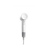 Laifen SE high-speed hair dryer in white, side view of slim handle and circular nozzle