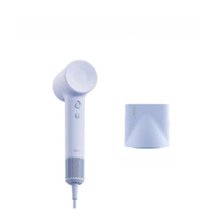 Laifen SE 2 high-speed hair dryer in light blue with matching magnetic nozzle, ionic styling tool