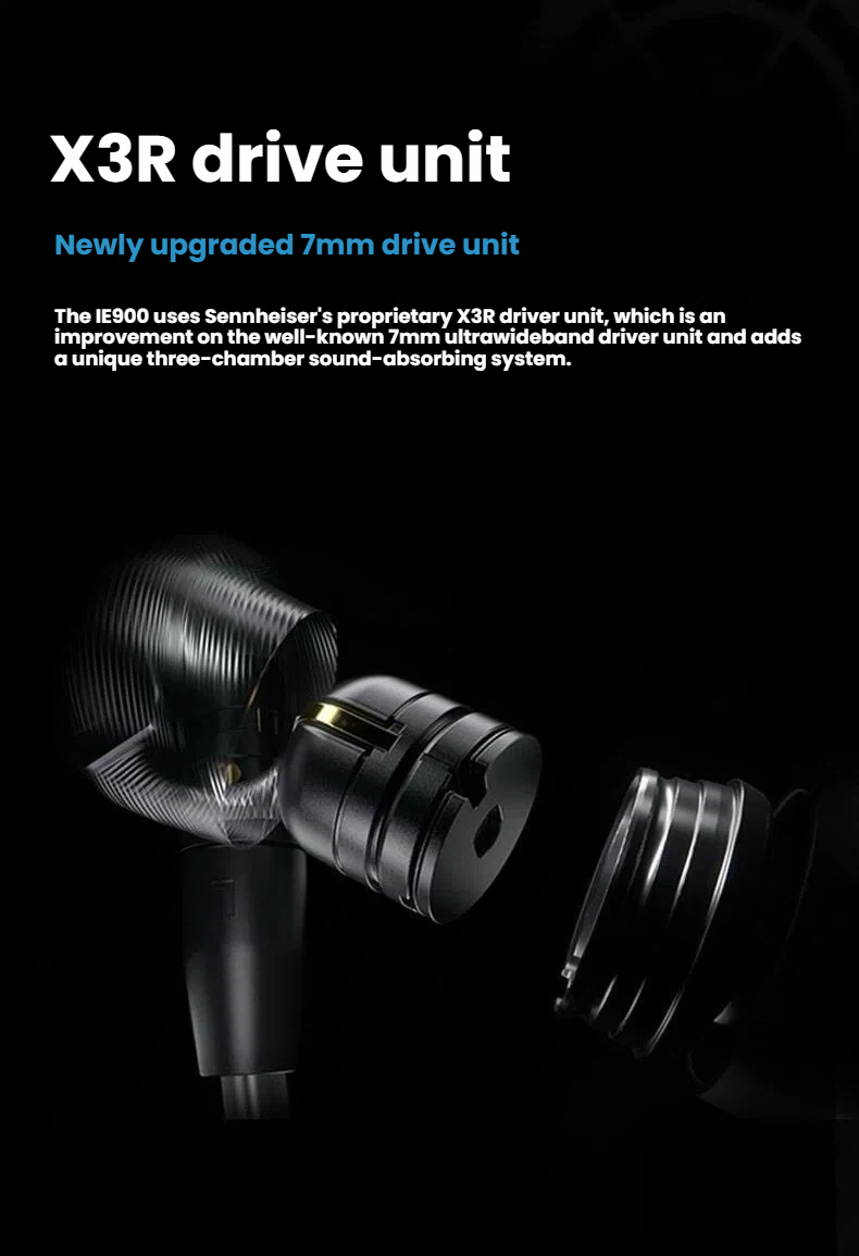 Sennheiser IE 900 X3R triple-chamber absorber system illustration
