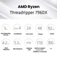 AMD Ryzen Threadripper 7960X 24 Core 48 Threads up to 5.3GHz sTR5 Unlocked CPU Processor