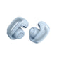 Bose Ultra Open Earbuds pair in light blue with open-ear cuff design shown at angled view