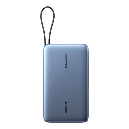 UGREEN 145W Power Bank 20000mAh with Built-in USB C Cable, 3-Port