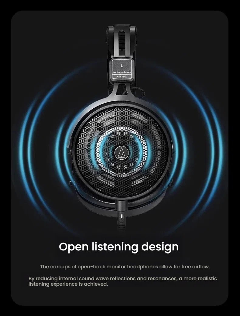 Audio-Technica ATH-R50x newly engineered large-aperture dynamic driver