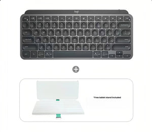 Logitech MX Keys Mini graphite wireless illuminated keyboard with free tablet stand included bundle