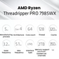 AMD Ryzen Threadripper PRO 7985WX processor specifications graphic