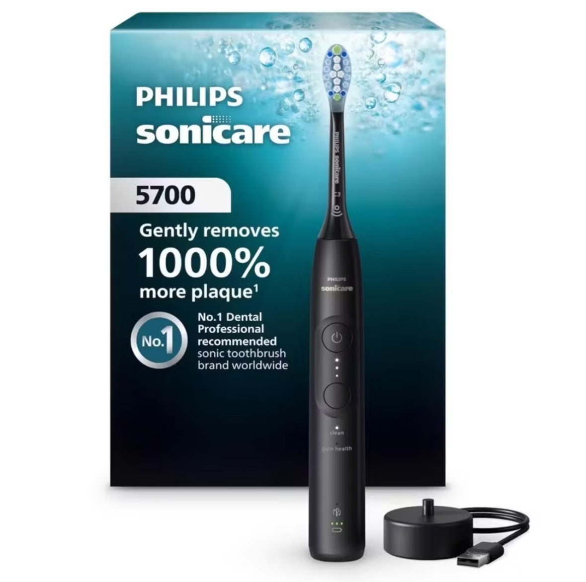 Philips Sonicare 5700 rechargeable toothbrush in Black