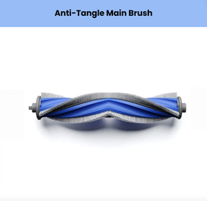 Ecovacs anti-tangle main brush for DEEBOT X5 OMNI with twisted blue and grey bristle roller design