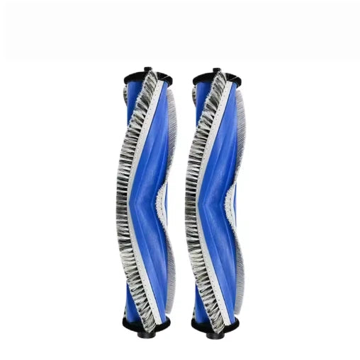 Pair of Ecovacs DEEBOT X5 OMNI replacement anti-tangle main brush rollers shown upright side by side