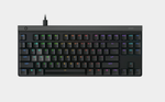 Logitech G515 RAPID TKL wired Hall Effect gaming keyboard hero shot in low-profile tenkeyless design