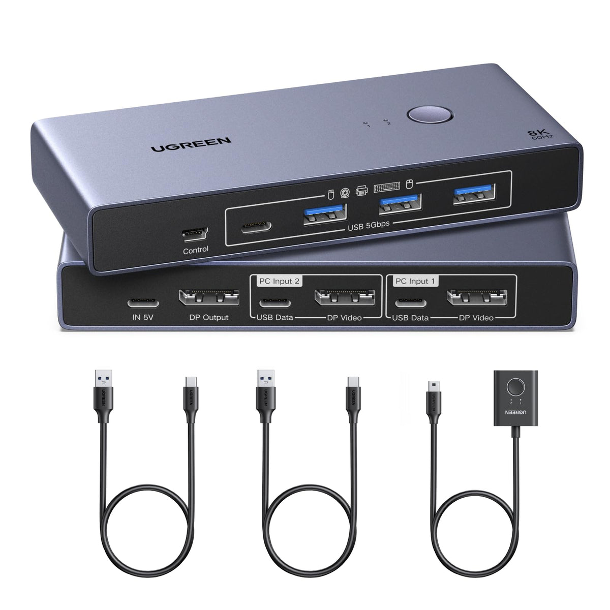 UGREEN 25962A 8K DisplayPort KVM switch