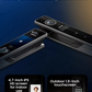 Philips 9000 Series Palm & Face Recognition Smart Lock — 4.7-inch IPS indoor display showing video feed