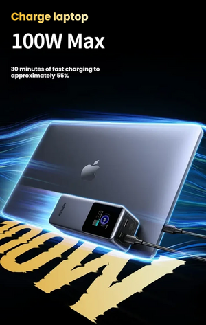 UGREEN 130W Laptop Power Bank 20000mAh Portable Charger 3 Port