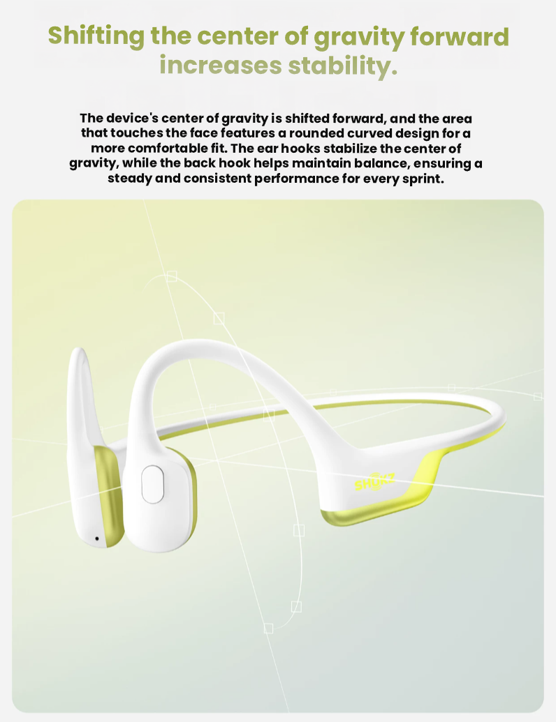 Shokz OpenRun Air 2 balanced frame design