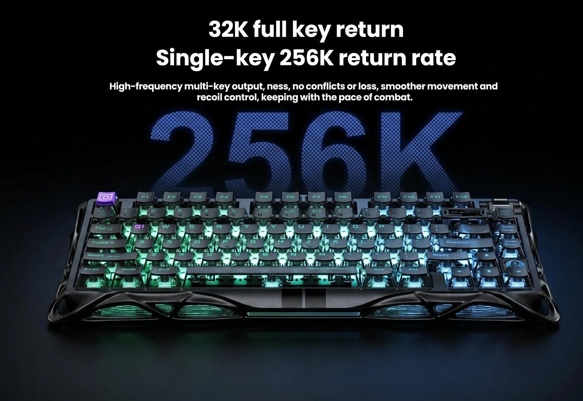 GravaStar Mercury V75 HE 8000Hz polling rate gaming performance feature