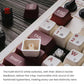 Close-up view of the 8BitDo Retro 108 keyboard’s Kailh BOXV2 white mechanical switches, showing tactile feedback and crisp click sound reminiscent of old typewriters. One keycap is removed to reveal the switch underneath, highlighting premium build quality and retro design details.