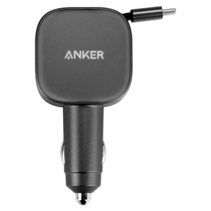 Anker Nano 75W Car Charger (Built-In Retractable Cable)