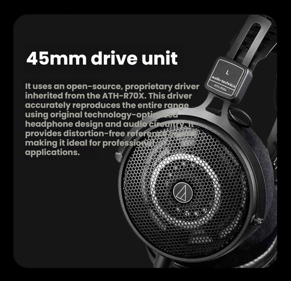 Audio-Technica ATH-R50x self-adjusting headband for long sessions