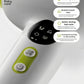 Close-up of Babycare baby hair dryer control panel showing 4 recommended nursing modes: full body care, gluteal muscle care, quick-drying hair care, and cooling/warming function