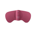 Front view of the Beurer EM50 Menstrual Relax TENS Heat Pad in pink. Features a sleek, ergonomic design with control buttons for power, intensity, and mode selection. Ideal for discreet use during daily activities.