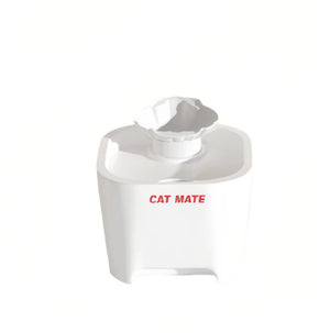Cat Mate gray water fountain for cats and small dogs — durable, BPA-free plastic construction with quiet operation and effective filtration