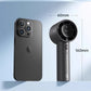 A size comparison of the compact JISULIFE Handheld Fan Pro1s next to a smartphone, showing its portable dimensions of 160mm in height and 60mm in width.