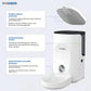 Infographic highlighting DOGNESS Rover APP feeder’s double moisture protection, translucent grain bucket, and glazed porcelain food plate.