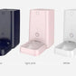 Three DOGNESS 6L smart feeders in navy blue, light pink, and white, showcasing color options for every home décor.