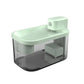 Front view of DOGNESS D13 automatic water fountain in mint green color, featuring transparent water tank, built-in filter, and sleek minimalist design for cats and dogs