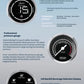Detailed view of the digital displays on DeLonghi La Specialista Maestro EC9665BM, highlighting precision control.