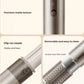Close-up details of Dreame AirStyle 6-in-1 hair styling tool showing premium matte texture, secure clip-on nozzle attachment, and removable double-layer filter mesh for easy cleaning.
