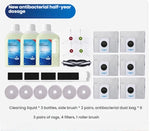 ECOVACS T20 Omni robot vacuum accessory kit with 3 antibacterial cleaning liquid bottles, side brushes, roller brush, filters, dust bags and mop pads