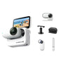 The white Insta360 GO 3S wearable action camera with its versatile Action Pod. This image shows the complete standard kit for hands-free 4K video capture.