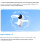 An infographic explaining the hands-free capabilities of the Insta360 GO 3S, which can be controlled with simple hand gestures or voice commands to start/stop recording or take a photo.