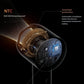  An inside look at the Dreame hair dryer's safety technology, showing the NTC sensor that monitors temperature 500 times per second and the MCU control chip that prevents heat damage and maintains a comfortable 40°C for the scalp.