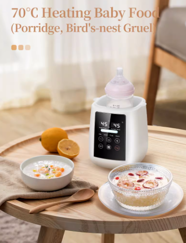 Kangaroo Fitness bottle warmer with anti-dry protection and auto shut-off safety features—ensures safer operation during milk warming and sterilization cycles.
