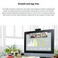 BRIO 4K webcam mounted on an iMac during a multi-participant video call, illustrating lag-free 4K video and high frame-rate performance for presentations and game broadcasts.