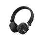 Side-angle shot of Marshall Major IV wireless on-ear headphones highlighting the iconic Marshall script logo, ergonomic design, and matte black finish with gold hardware details.