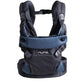 Studio shot of Nuna Cudl Clik Carrier in navy blue color—showing padded shoulder straps, magnetic chest buckle, and breathable mesh panels. Ideal for everyday babywearing from birth to toddler.
