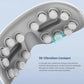 Close-up diagram of the OSIM Lite Eye Massager’s 3D vibration contact points. Each node delivers rhythmic pulses around the eye socket without pressing on the eyeball, improving circulation and reducing fatigue.