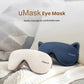 A person holding the OSIM uMask eye massager, showing its compact size, lightweight build, and easy-to-open zipper for convenient storage and cleaning. Ideal for travel and everyday carry.