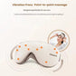 Diagram of the OSIM uMask eye massager showing 8 vibration points for targeted point-to-point massage. The device delivers gentle pulsations around the eye area to relieve tension and promote circulation