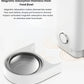 Close-up of Petkit Fresh Element Mini’s magnetic adsorption stainless steel bowl — easy pull-out design with impact-activated magnetic release for quick cleaning