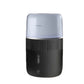 Philips 5000 Series mist-free humidifier in black, compact design with blue ambient light and vertical grille