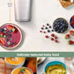 Clear 250ml measuring cup for Philips Avent baby food blender with dimensions 155mm height and 100mm width—ideal for preparing delicate-textured baby food and smoothies.