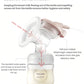 Diagram of Philips Avent anti-backflow system showing duckbill valve and silicone diaphragm preventing milk contamination. Ensures safe, hygienic milk collection.