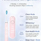 An infographic detailing the personalized cleaning options of the Philips Sonicare DiamondClean 9000, including 4 modes (Clean, Whitening+, Gum Health, Deep Clean+) and 3 intensity settings.