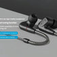 Top-down view of Sennheiser IE 200 in-ear headphones highlighting dual tuning function, 7mm TrueResponse driver, and embedded MMCX interface for customizable audio performance.