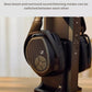 Detail view of Sennheiser RS175-U earcup highlighting control panel with bass boost and surround sound listening modes, offering customizable audio experiences.