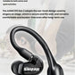 Close-up of Shure AONIC 215 Gen 2 ear hook design worn by a model during physical activity — engineered for stability, comfort, and long-term wear without fatigue.