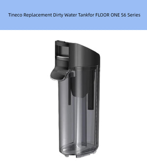 Tineco FLOOR ONE S6 Series Replacement Dirty Water Tank – Transparent Grey Waste Reservoir with Black Top for Auto-Mopping Robot Mop